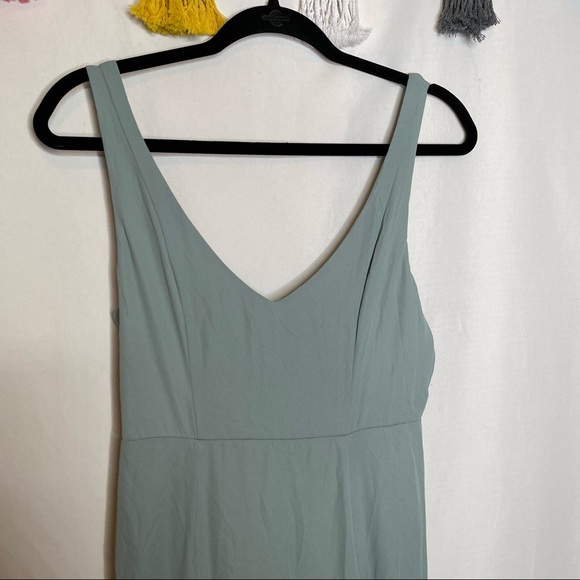 NWT SMYM Jenn Maxi Dress Silver Sage Crisp Small - Picture 3 of 8